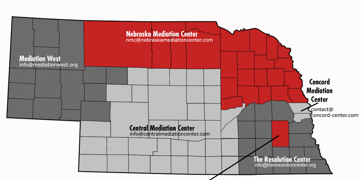 Map of ODR-approved mediation centers